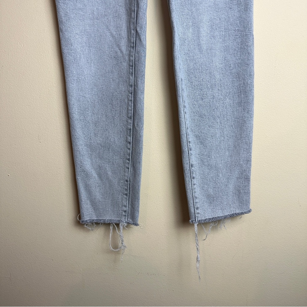 Old Navy OG Straight High Rise Button Fly Gray Denim Jeans Women’s Size 4 - Picture 4 of 15